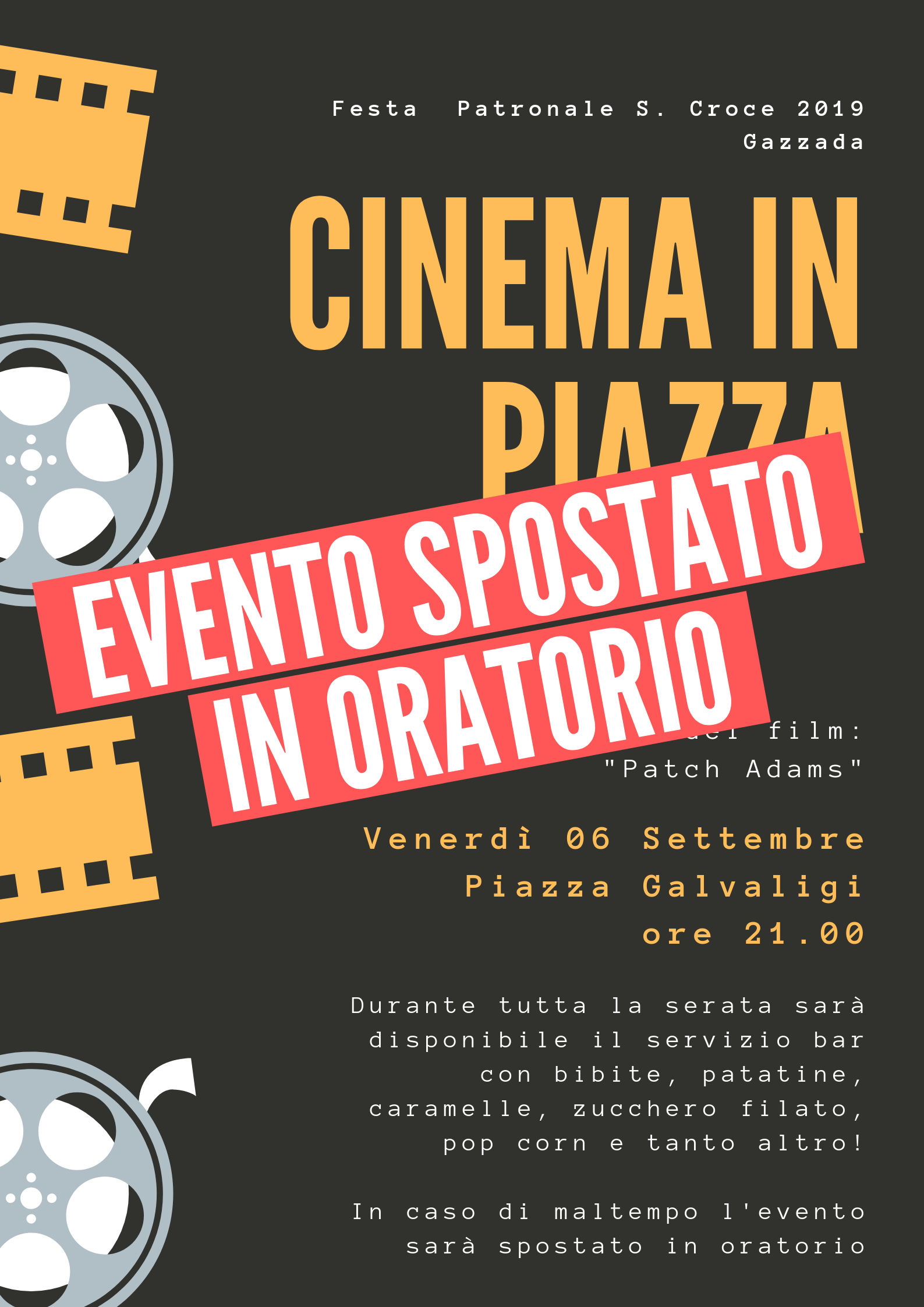Festa Patronale 2019 Cinema in piazza EVENTO SPOSTATO