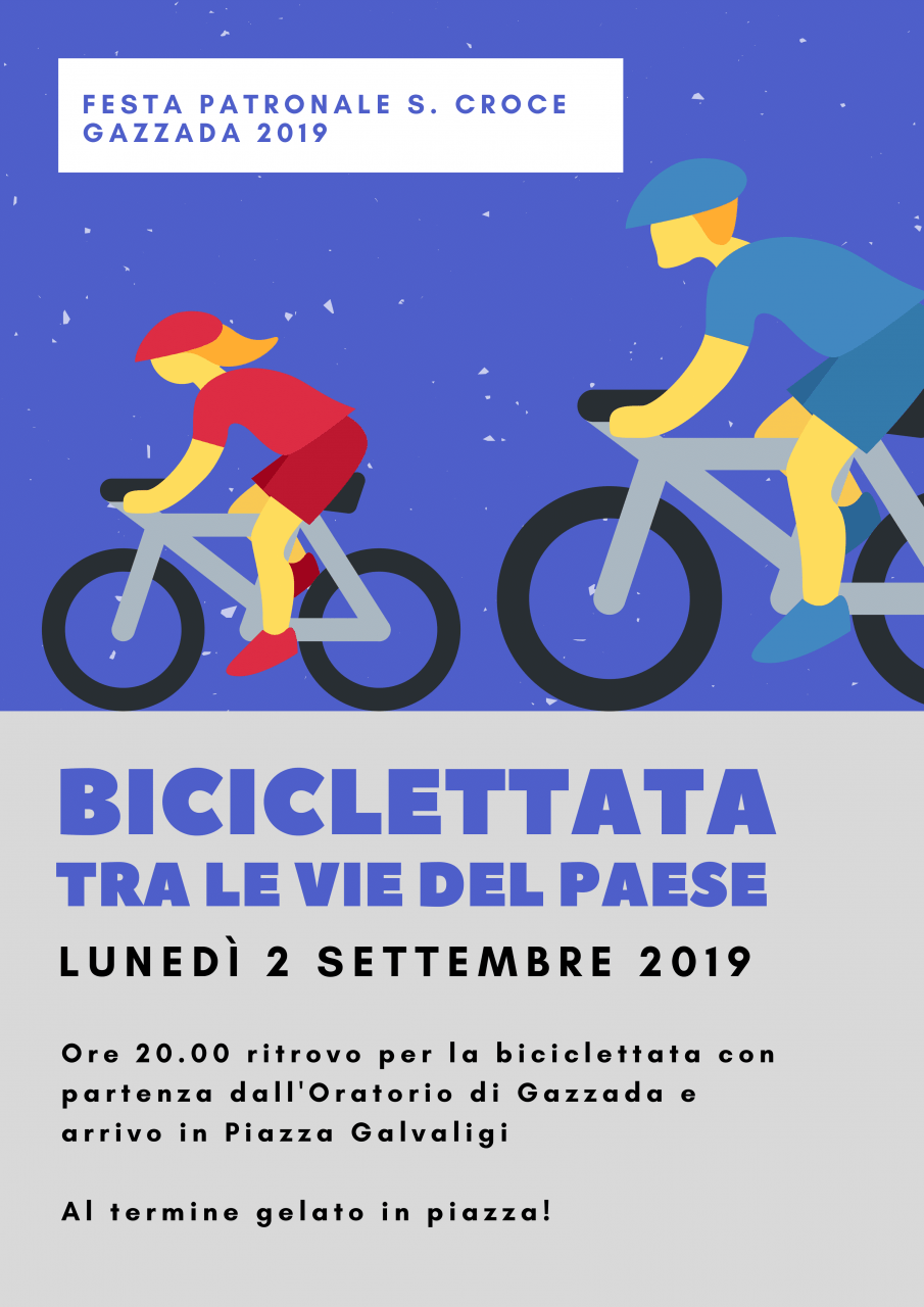 festa patronale 2019 biciclettata tra le vie del paese