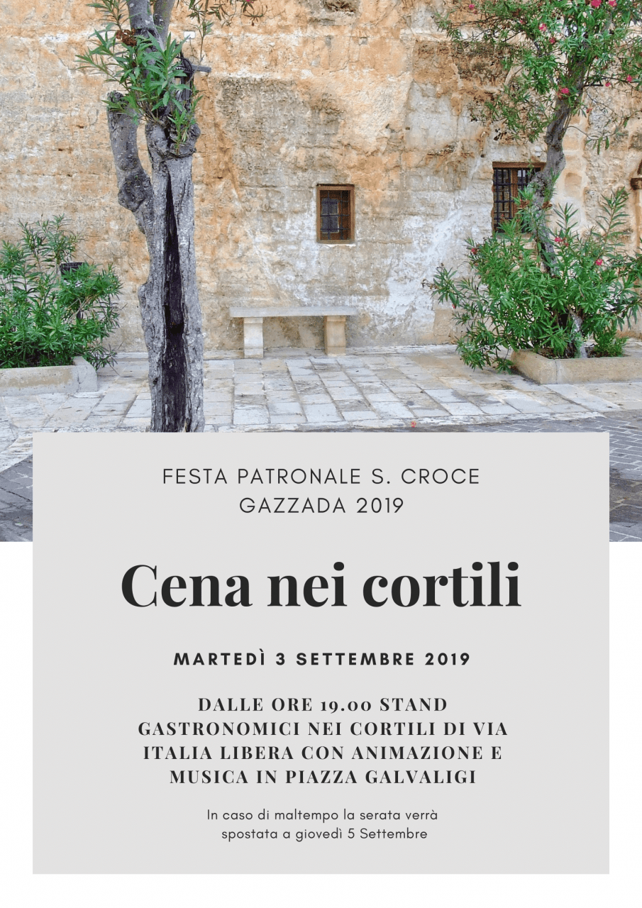 festa patronale s croce 2019 cena nei cortili