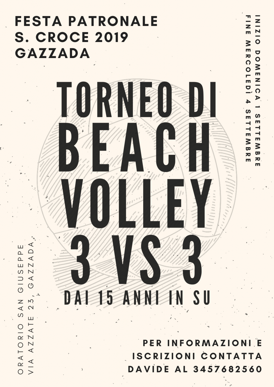 festa patronale s croce 2019 torneo beach volley