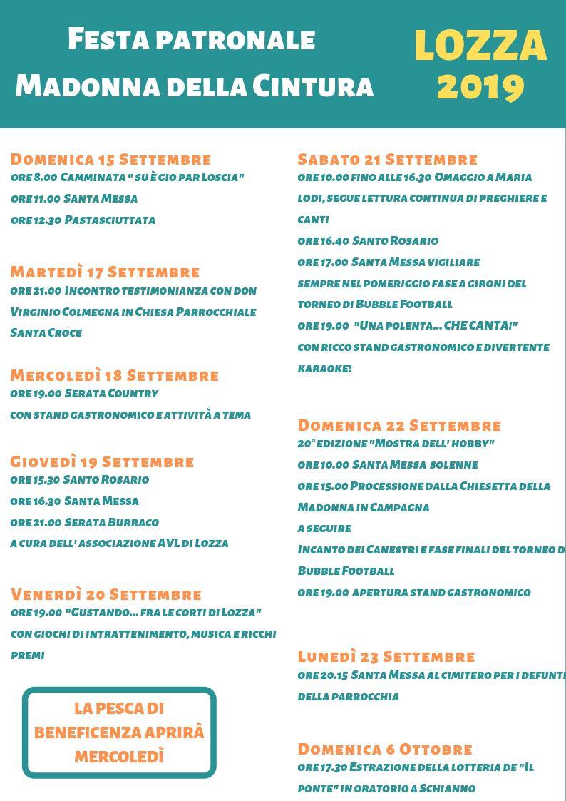 FestaPatronaleLozza2019 ProgrammaGenerale