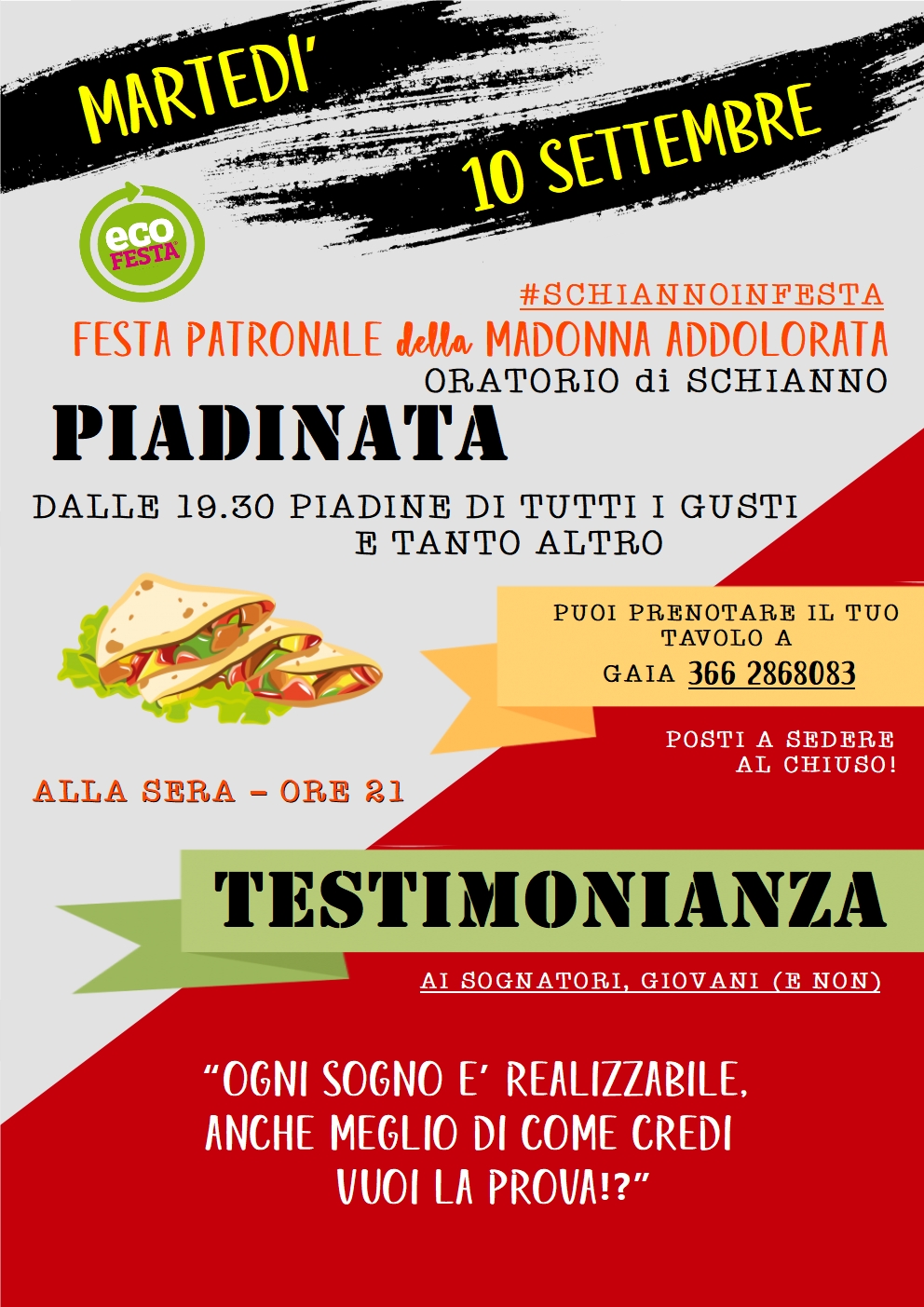 FESTAPATR2019 10 Martedi Piadinata e testimonianza